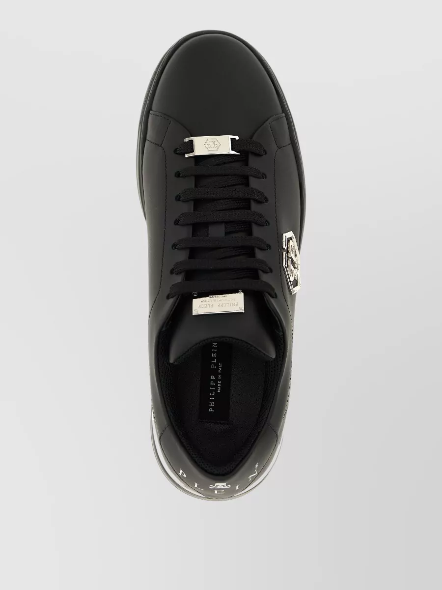 Philipp Plein Hexagon Sneakers Flat Sole Metallic Accents