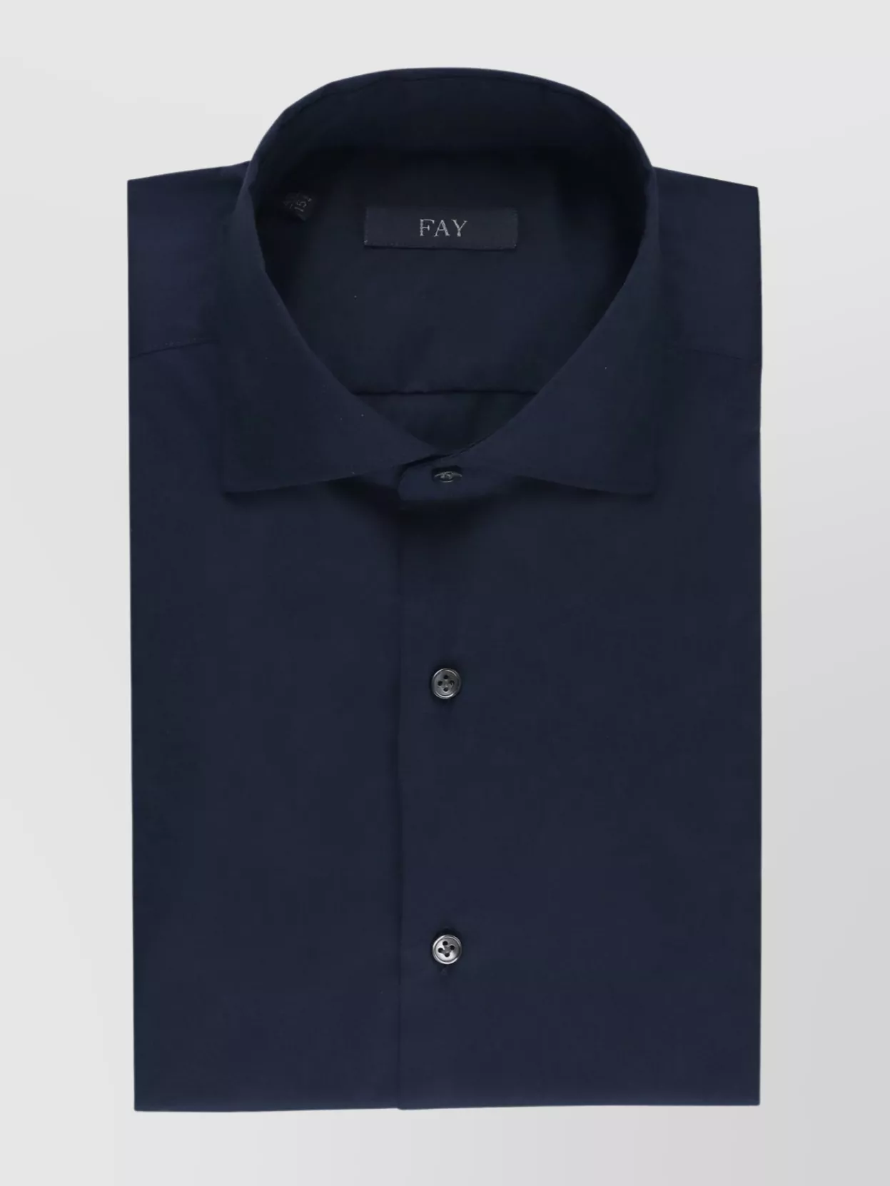Fay Tailored Long Sleeves Cotton Shirt In Transparent