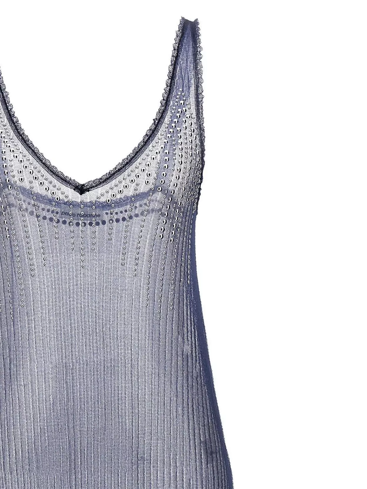 Paco Rabanne Sheer Fabric Studded Mesh Dress