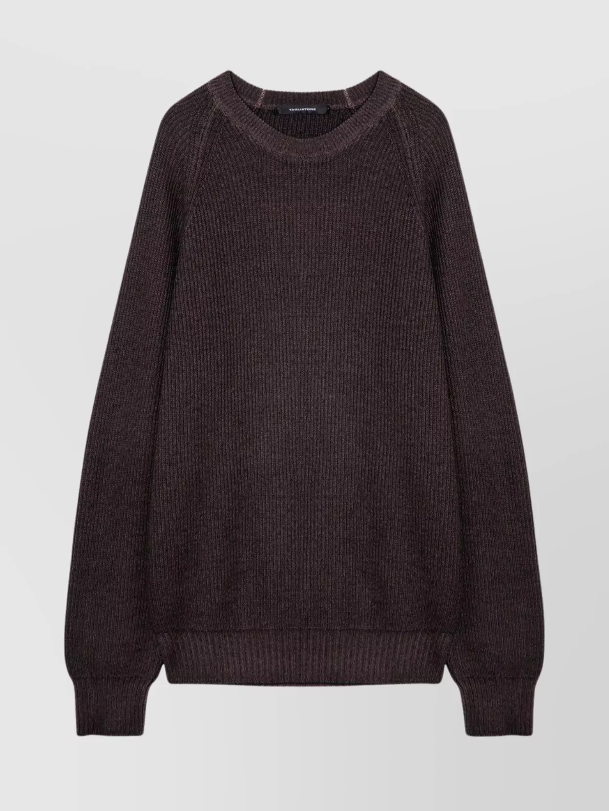 Tagliatore - wool crew neck pullover with raglan sleeves