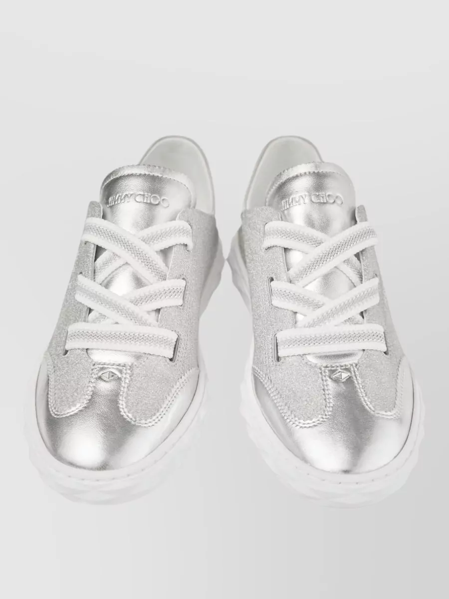 Jimmy Choo Diamond Light Sneakers Leather Panels Sole