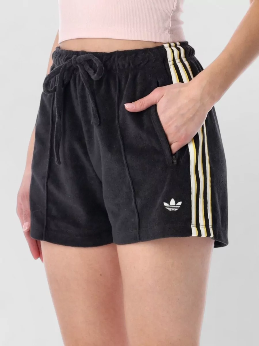 Adidas Originals Stripe Detail Shorts Elastic Waist Pockets