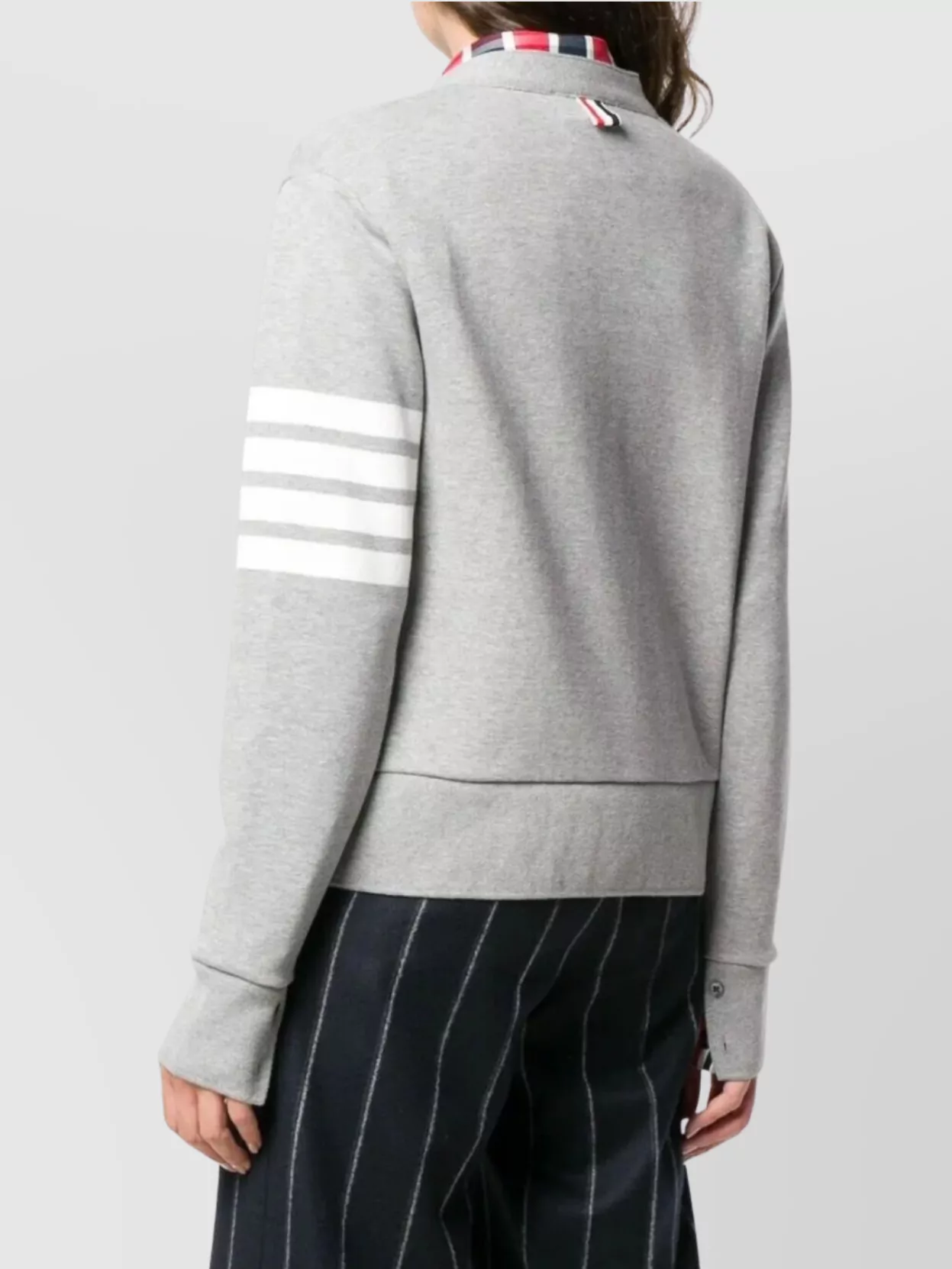 Thom Browne V-Neck Cardigan With Pockets And Ribbed Cuffs