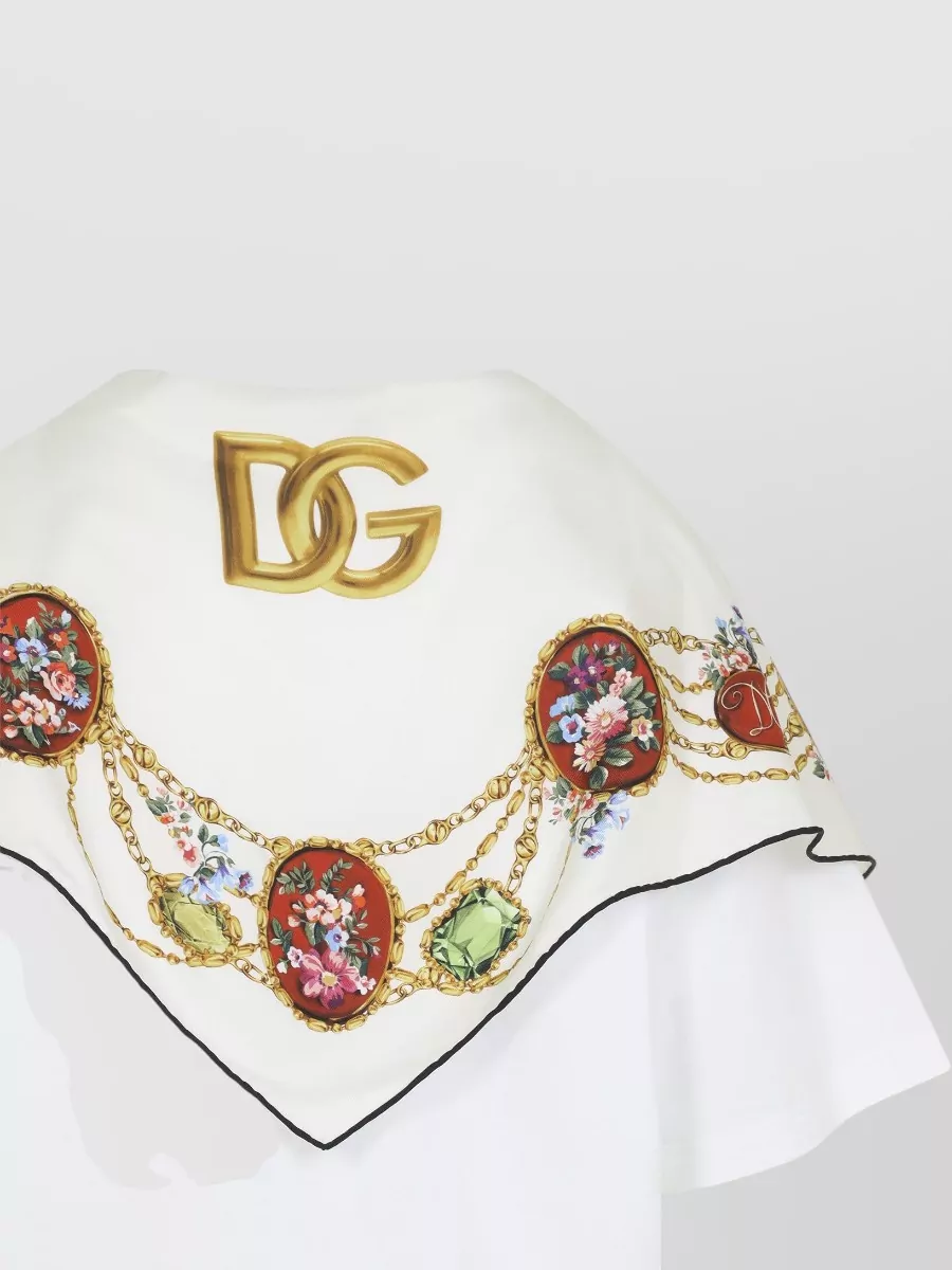 Dolce&Gabbana Graphic Print Short Sleeve Round Neck Top