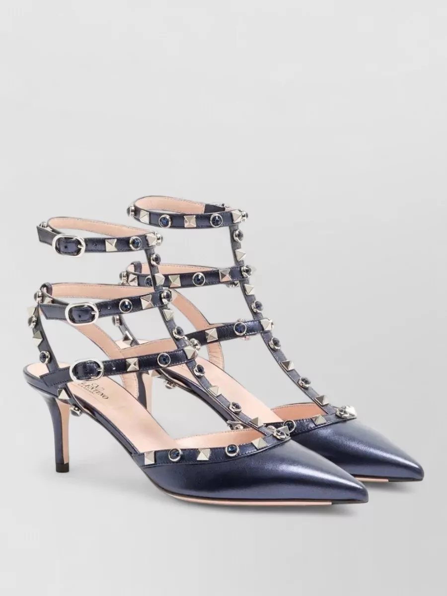 Valentino Garavani Leather ankle-strap pumps