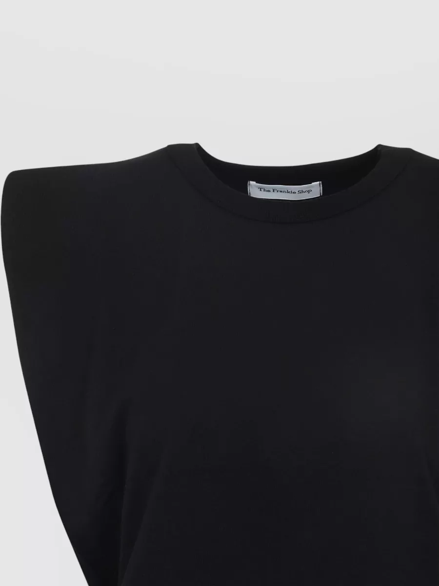 The Frankie Shop Eva Shoulder Pad Sleeveless Crew Neck Top