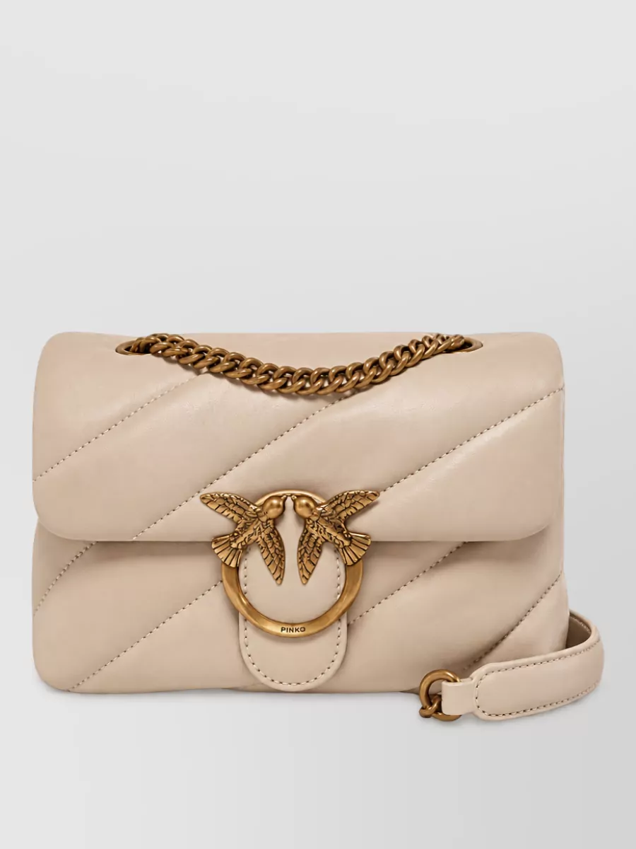 Pinko love bag puff leather clutch bag