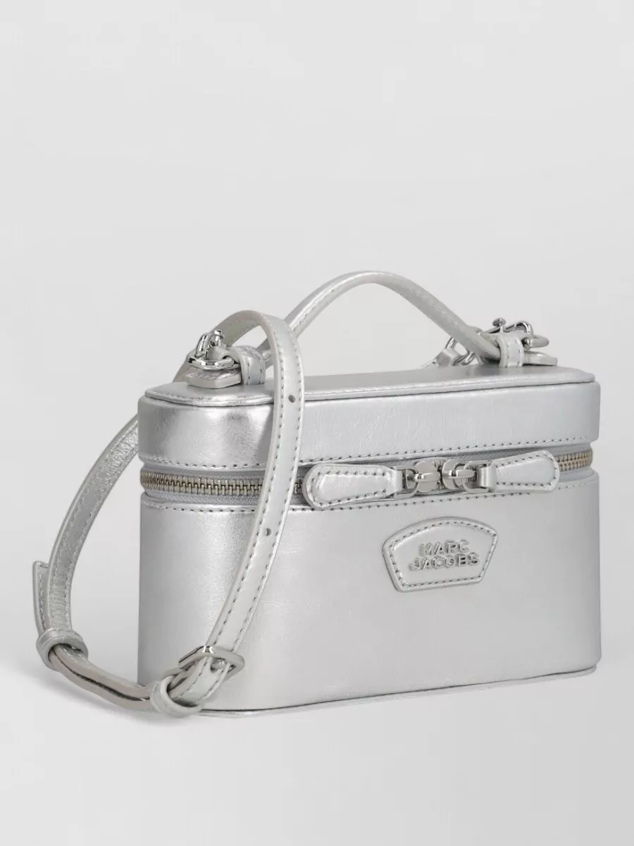 Marc Jacobs Shoulder Bag Metallic Finish Top Handle Strap