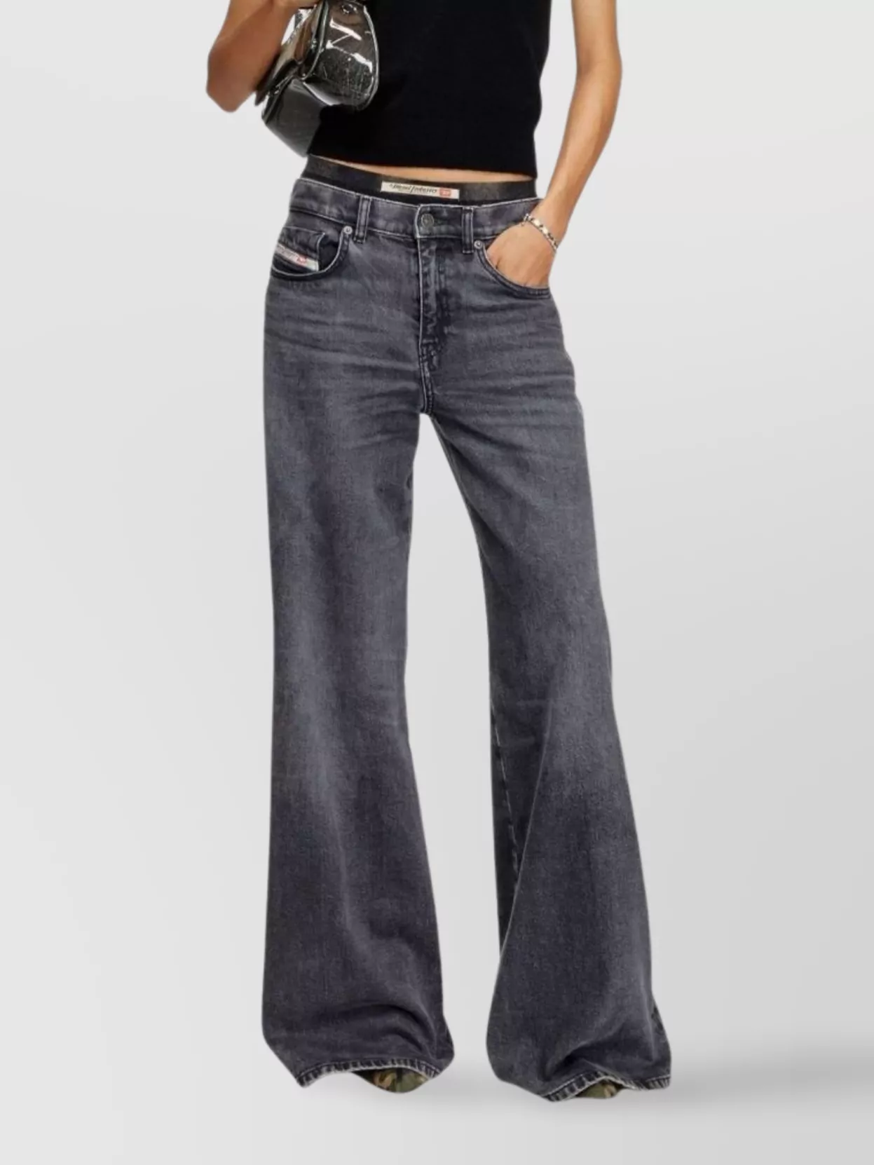 Diesel Straight Leg Trousers Belt Loops