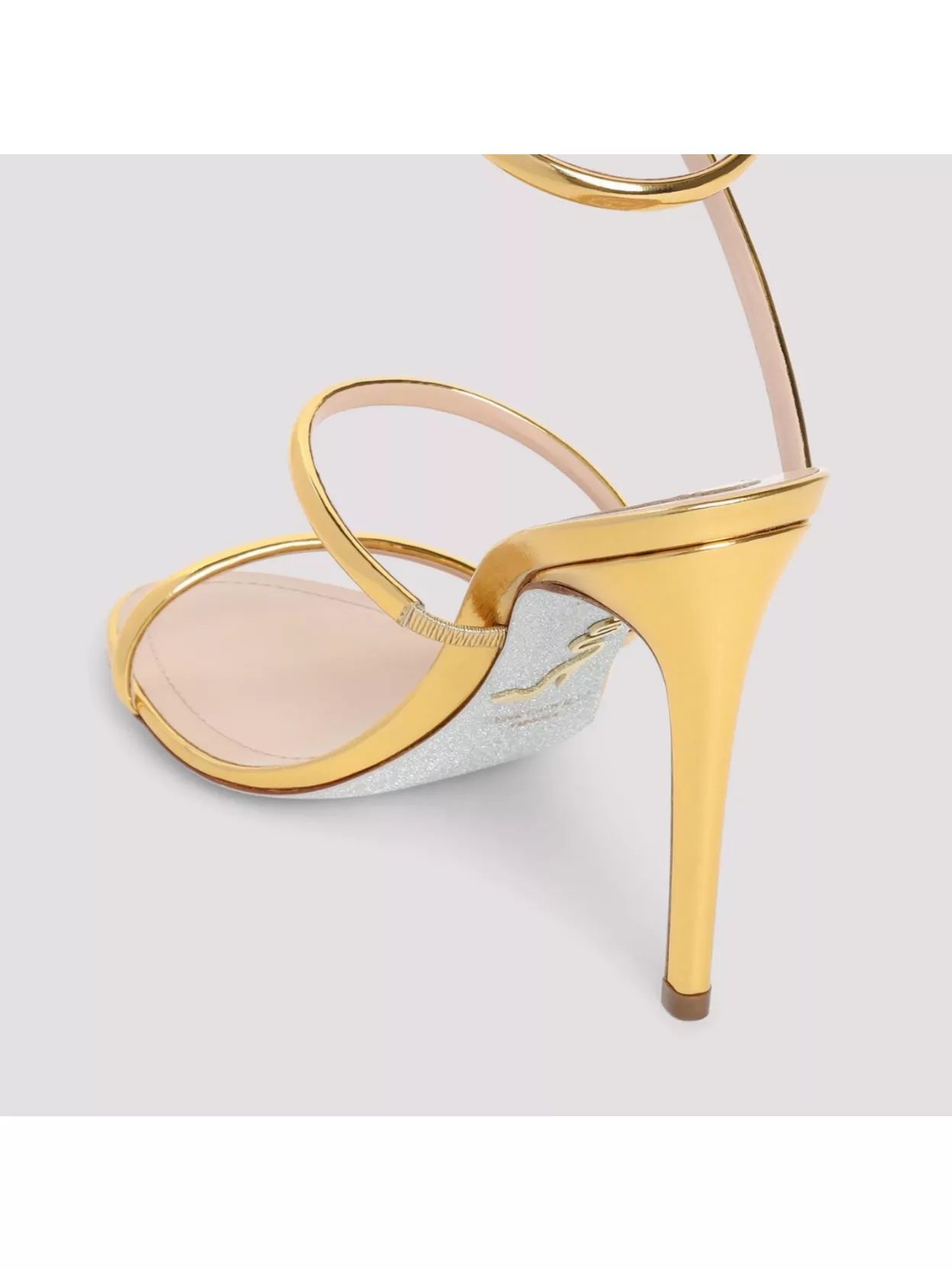 Rene Caovilla Calf Leather Spiral Strap Sandals