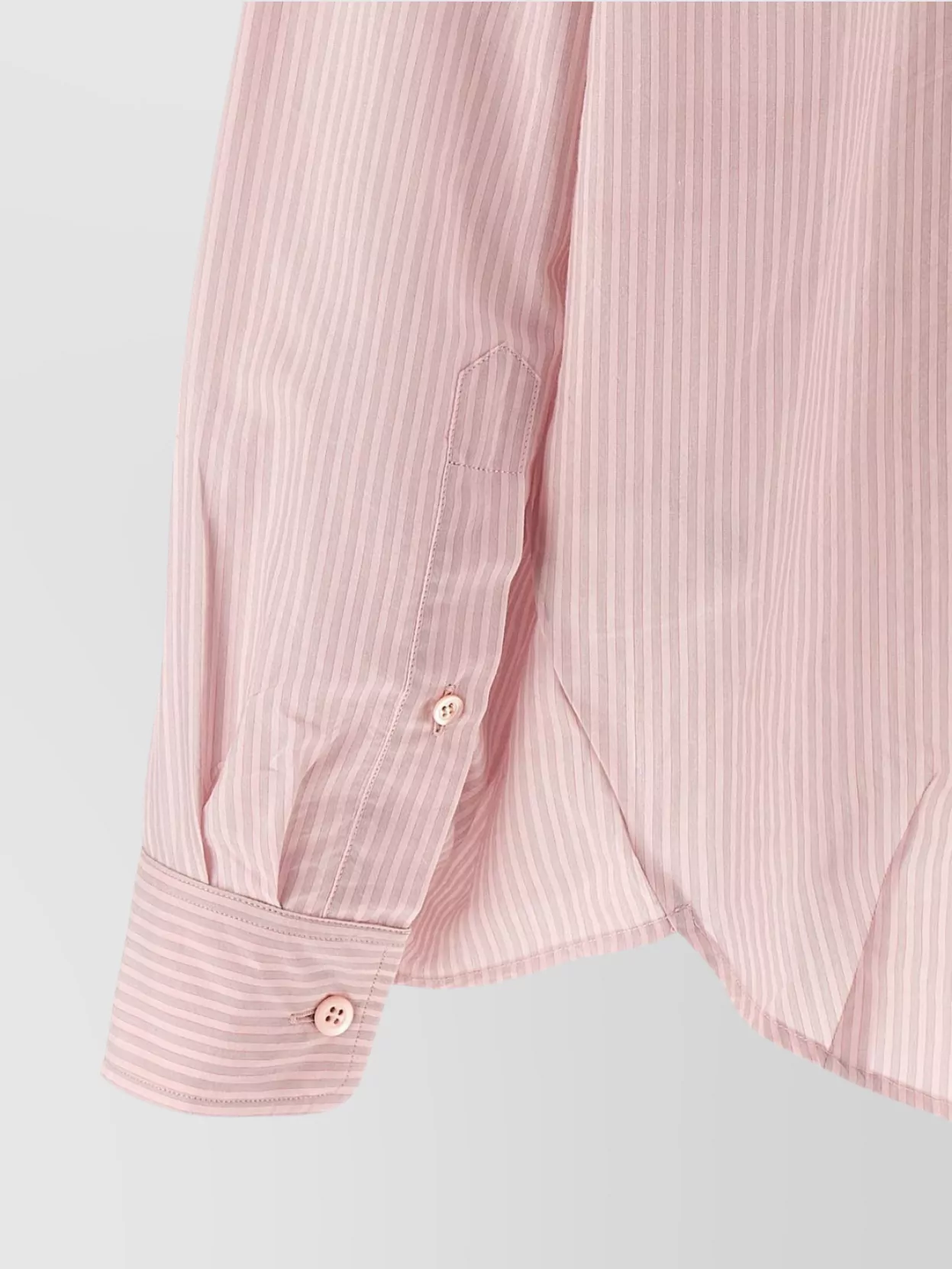 Shop Dries Van Noten 'curved Hem Striped Pattern Long Sleeves Shirt'