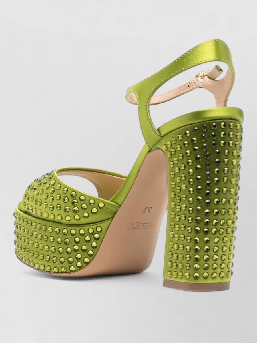 Roberto Festa Leather Spike-Stud Platform Sandals