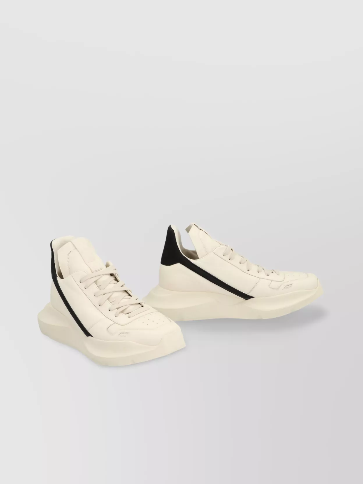 Rick Owens Square Toe Chunky Sole High-top Sneakers