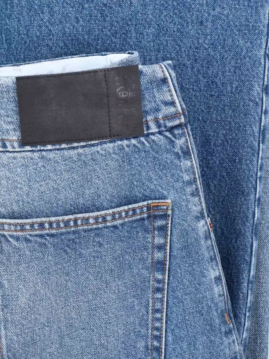 Mm6 Maison Margiela Straight Trousers Belt Loops Back Pockets