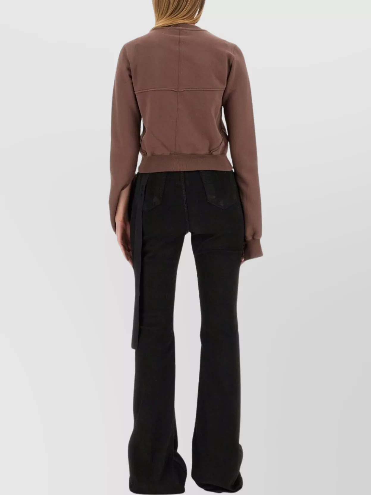 Rick Owens Drkshdw Drkshdw By Rick Owens Cropped Sweatshirt With Flared Sleeves