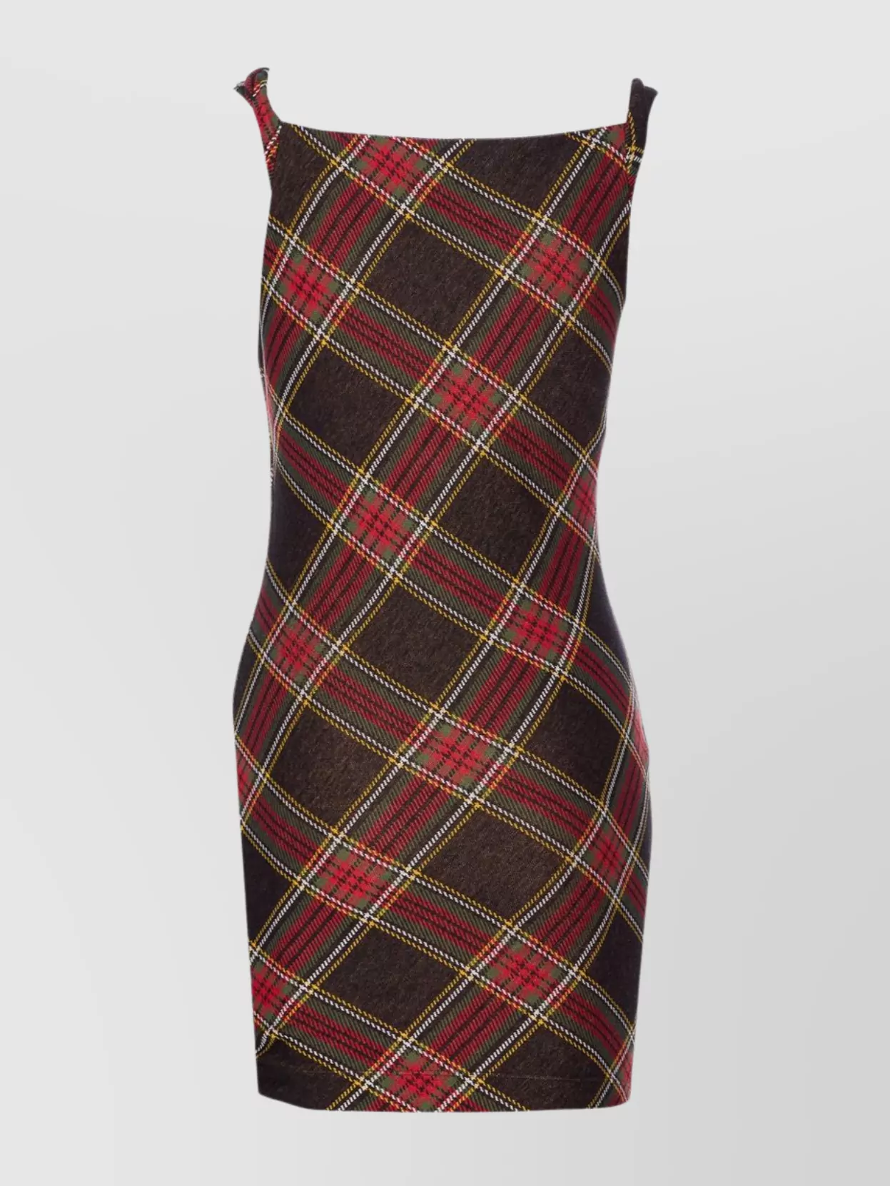 Vivienne Westwood Sleeveless Square Neckline Tartan Dress