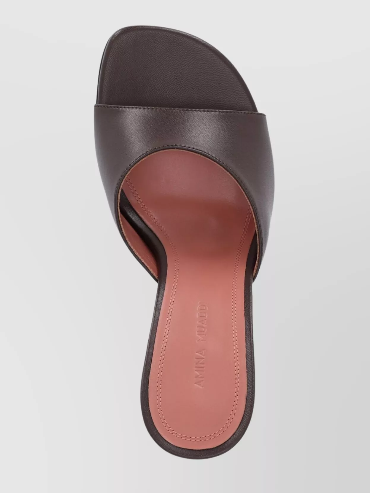Amina Muaddi Heel Block Sandals Open Square Toe