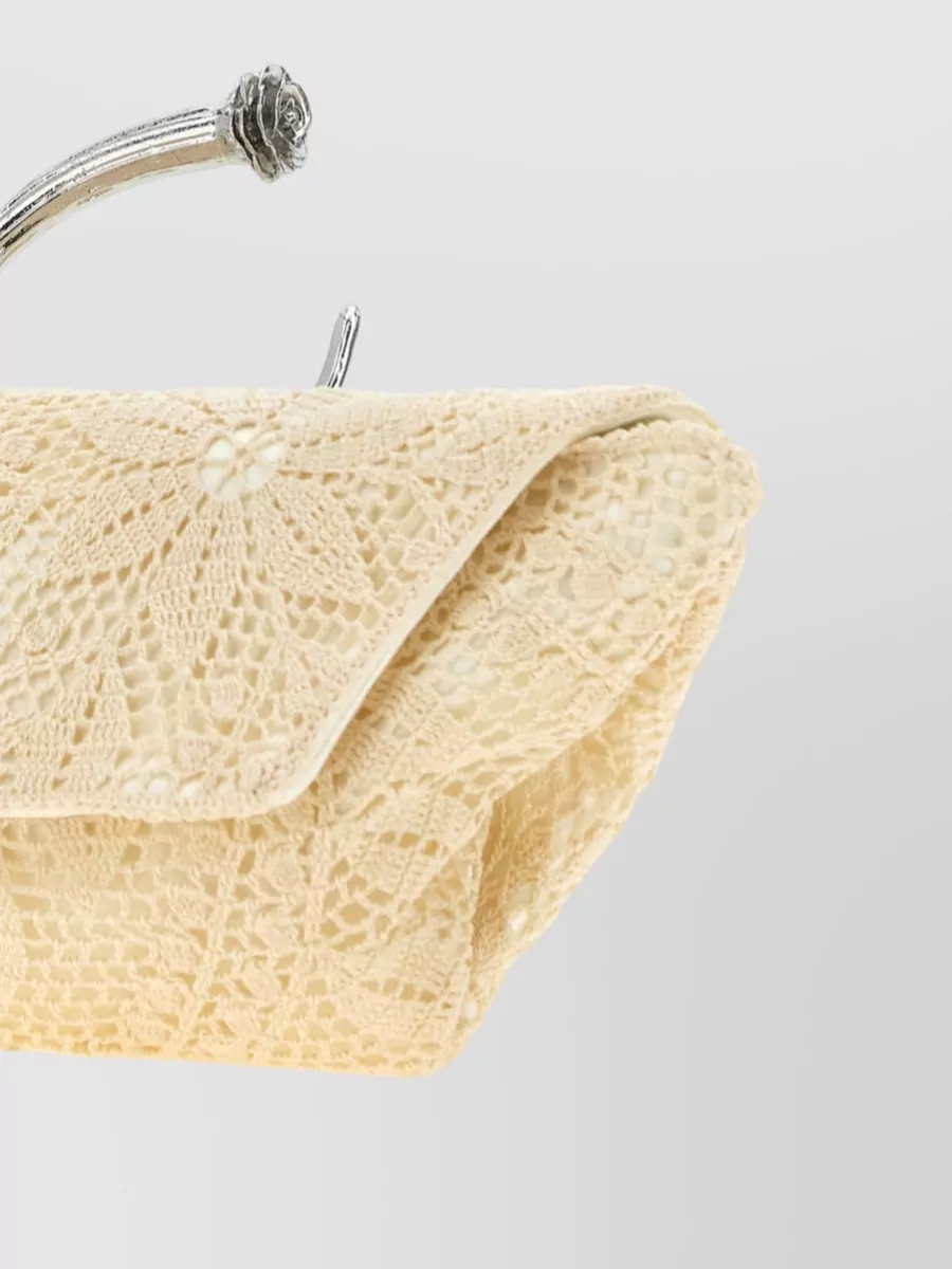 Magda Butrym Rose Crochet Clutch Bag