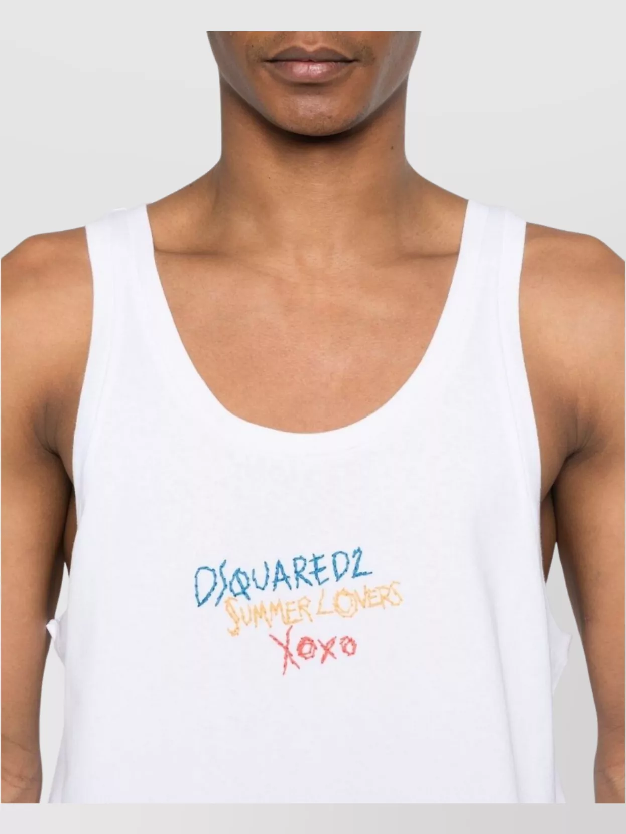 Dsquared2 Sleeveless Scoop Neck Graphic Print