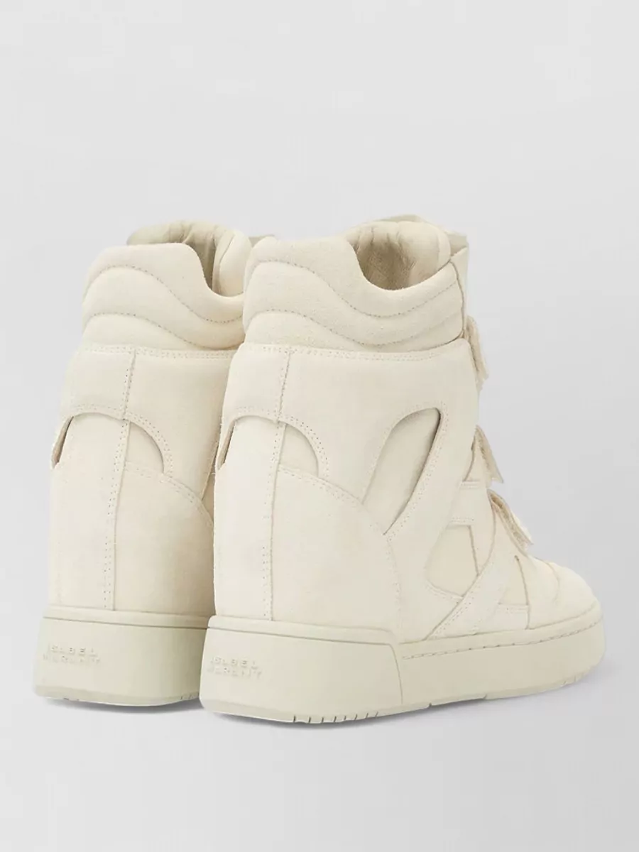 Isabel Marant Leather High-Top Wedge Sneakers