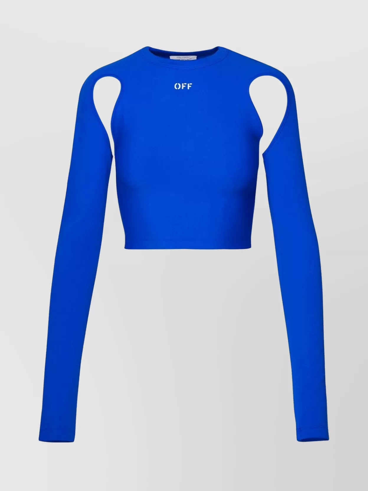 Shop Off-white Cropped Polyamide Blend Sweater