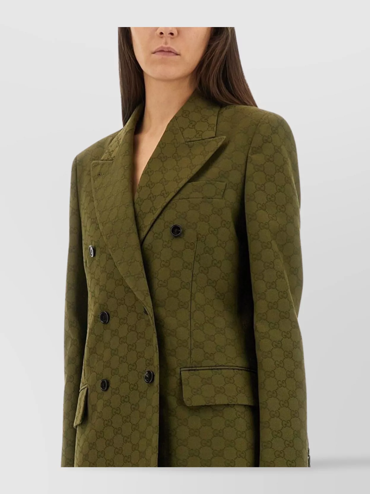 Gucci Double Breasted Jacket Flap Pockets