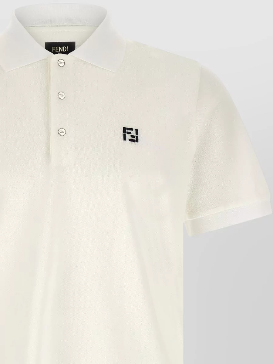 Fendi Cotton Piqué Short-Sleeve Polo Shirt