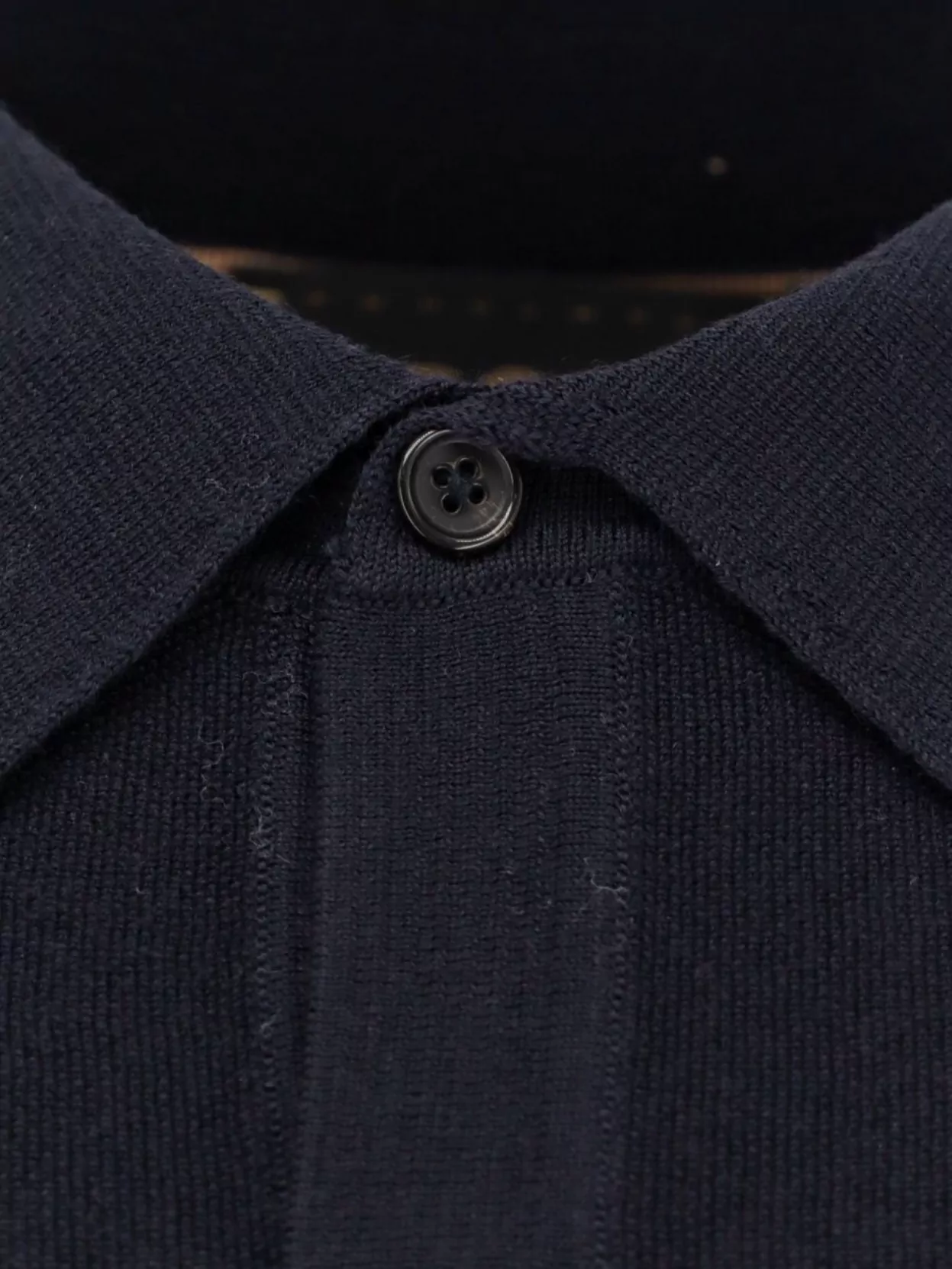 Boss Wool Polo Shirt Detail Button