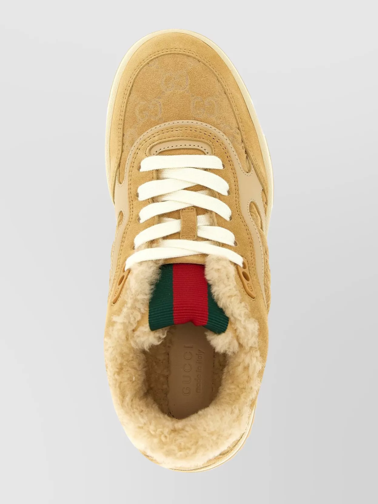 Gucci Perforated Accent Re-Web Style Sneakers