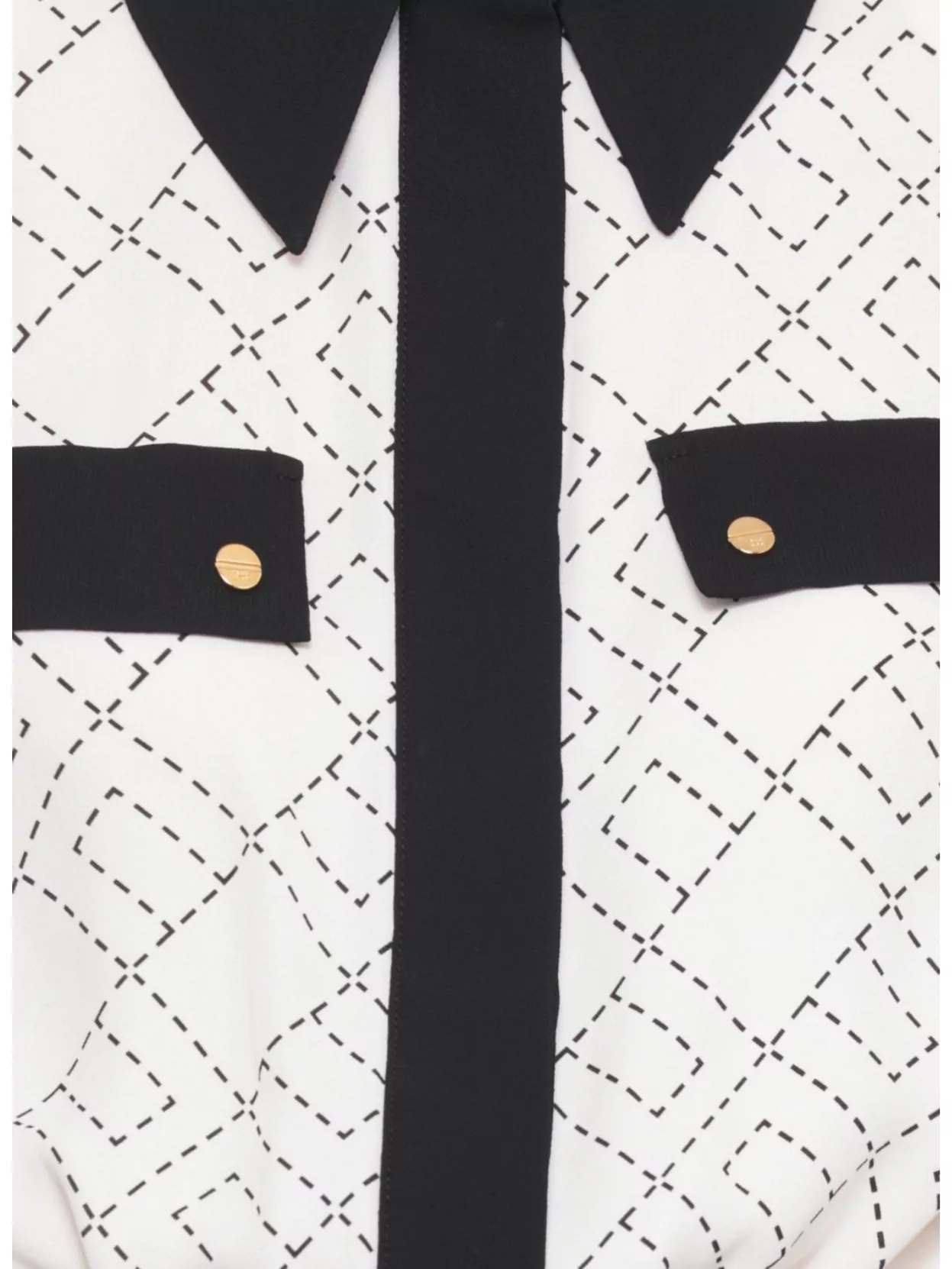 Elisabetta Franchi Long Sleeve Shirt With Elasticated Hem And Pockets