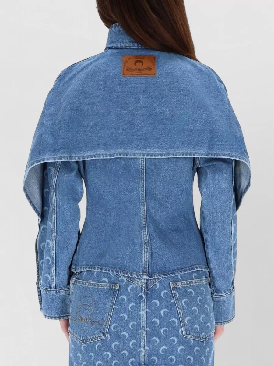 Marine Serre High Collar Jacket Buttoned Cuffs