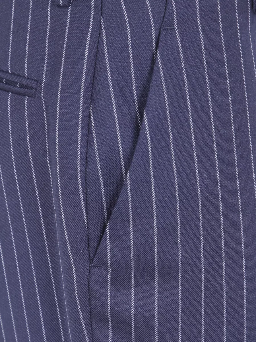Tom Ford Chalkstripe Wool Tailored Straight-Leg Trousers