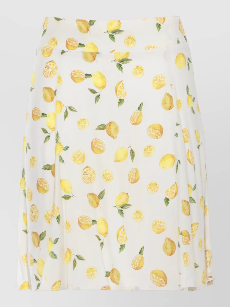 Mar de Margaritas Printed flared mini skirt