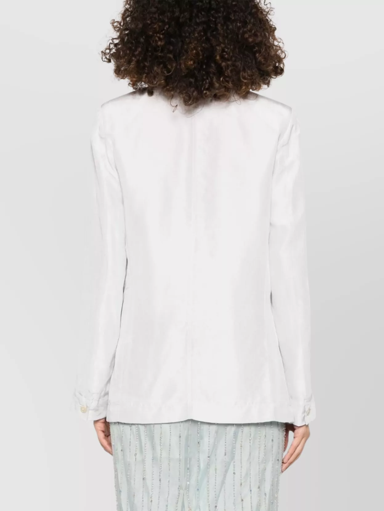 Forte Forte Embellished Double-breasted Silk Jacket With Button Detailing
