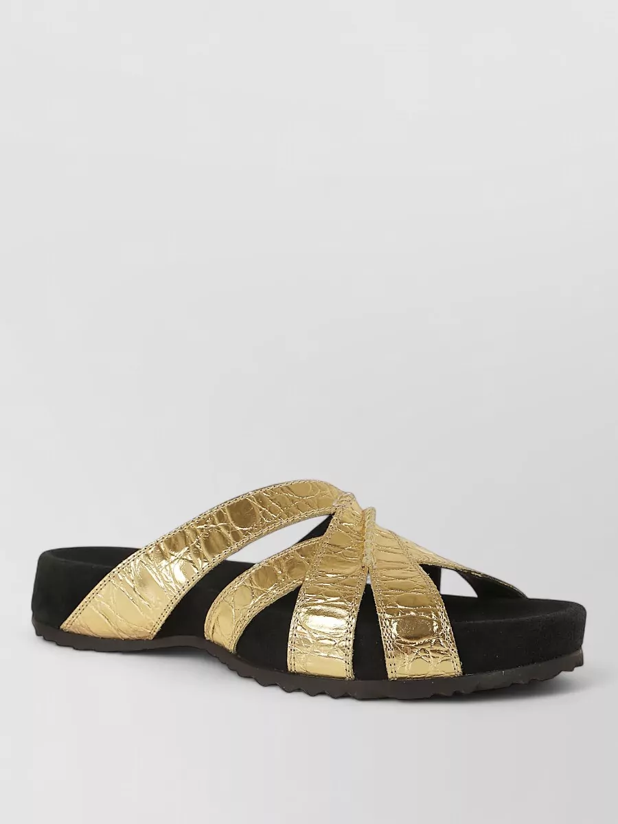 Dries Van Noten leather braided mules