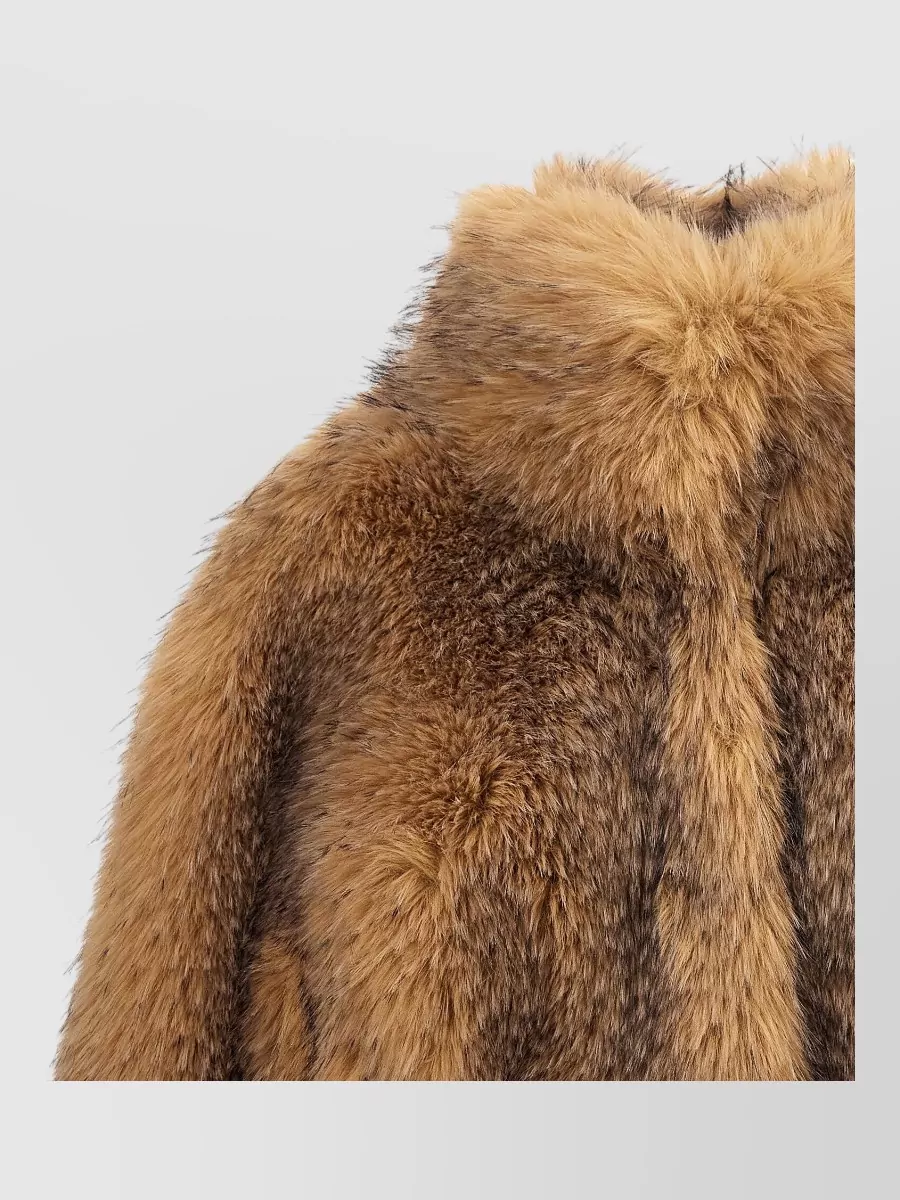 Rotate Birger Christensen cropped faux fur jacket