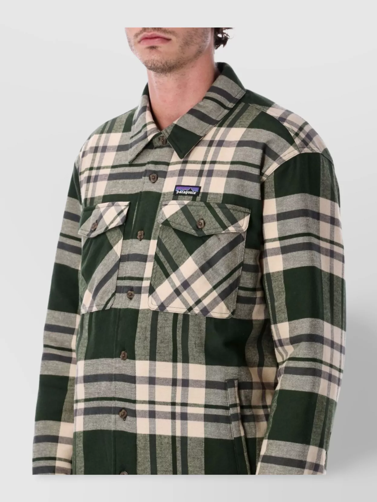Patagonia Lightweight Insulated Flannel Mid-Layer Jacket