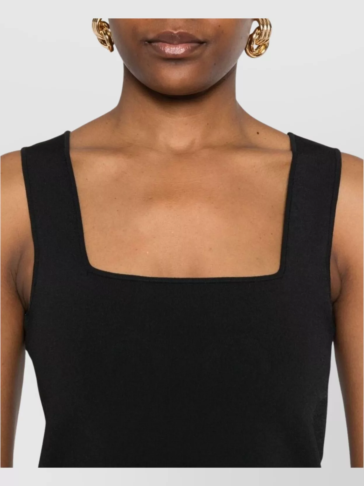 Weekend Max Mara Sleeveless Cropped Knitwear Square Neckline