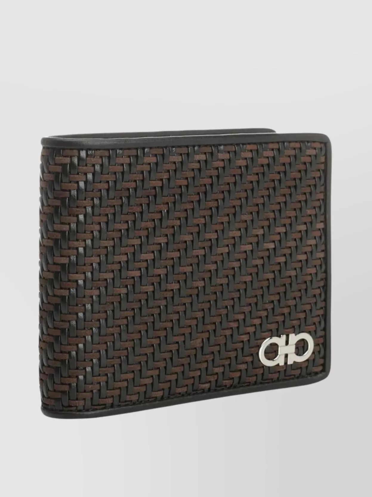 Ferragamo Woven Leather Bi-Fold Wallet