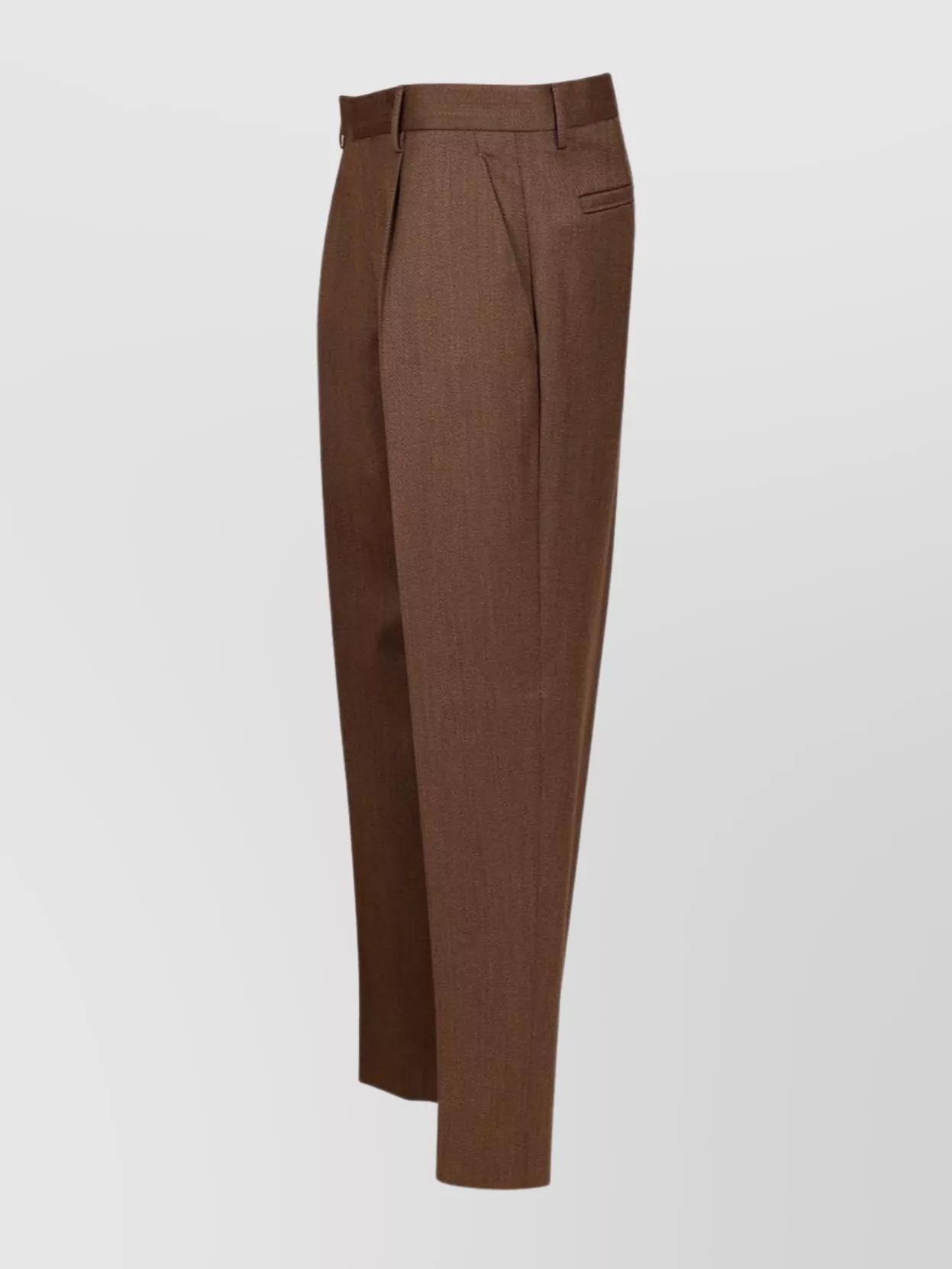 Zegna Tailored Wool Trousers Featuring Pleated Front