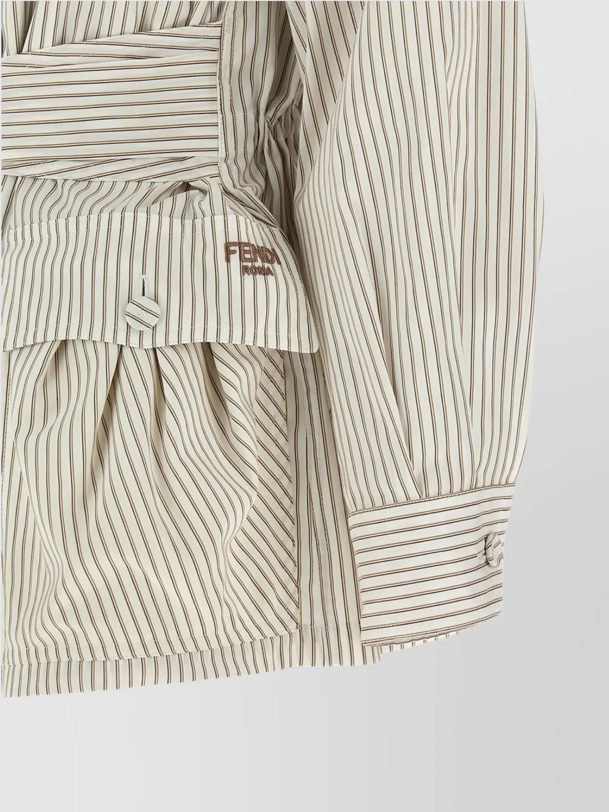 Fendi Contrasting Striped Cotton-silk Blouson