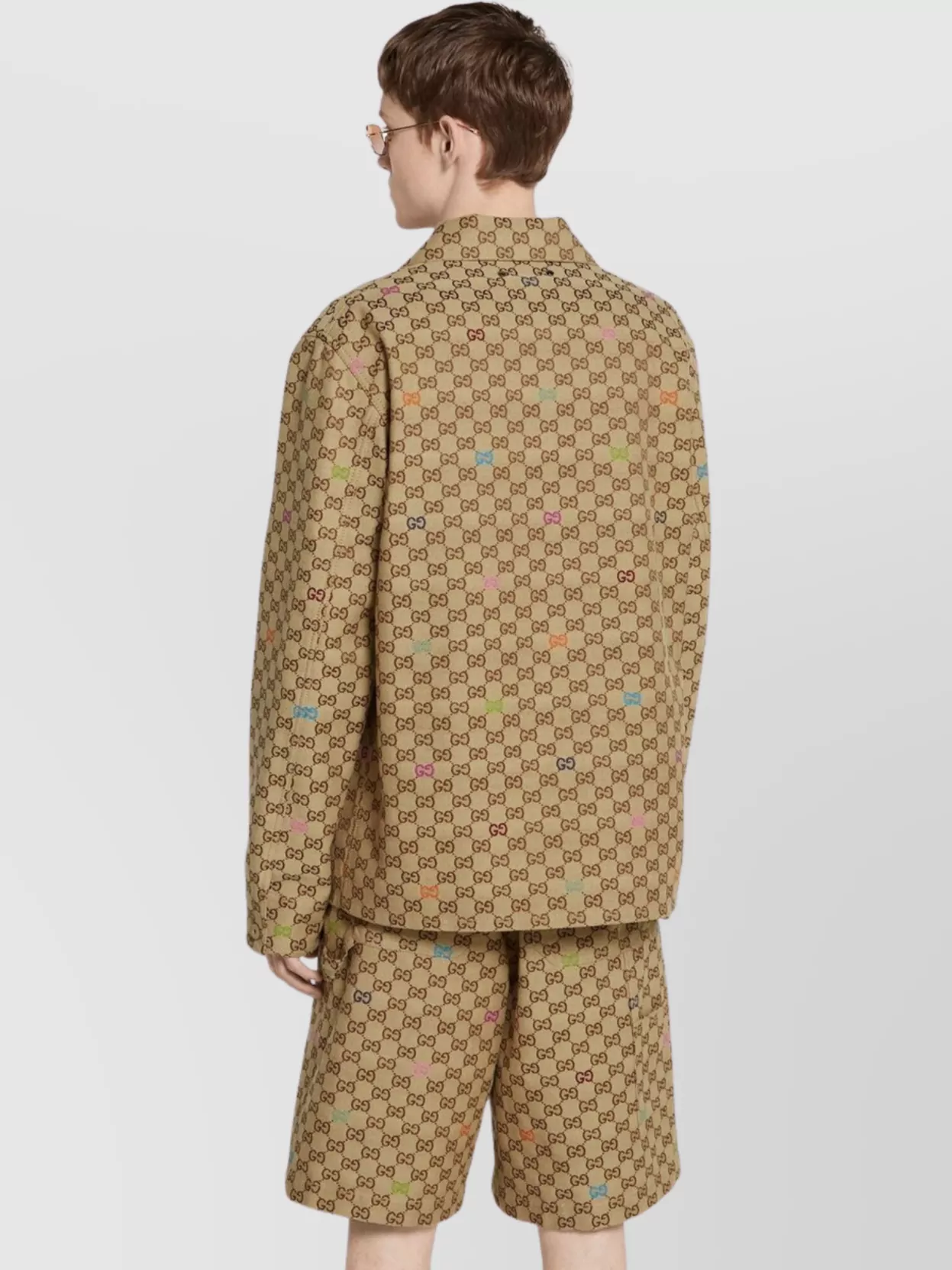 Gucci Gg Collar Jacket Multicolor Accents