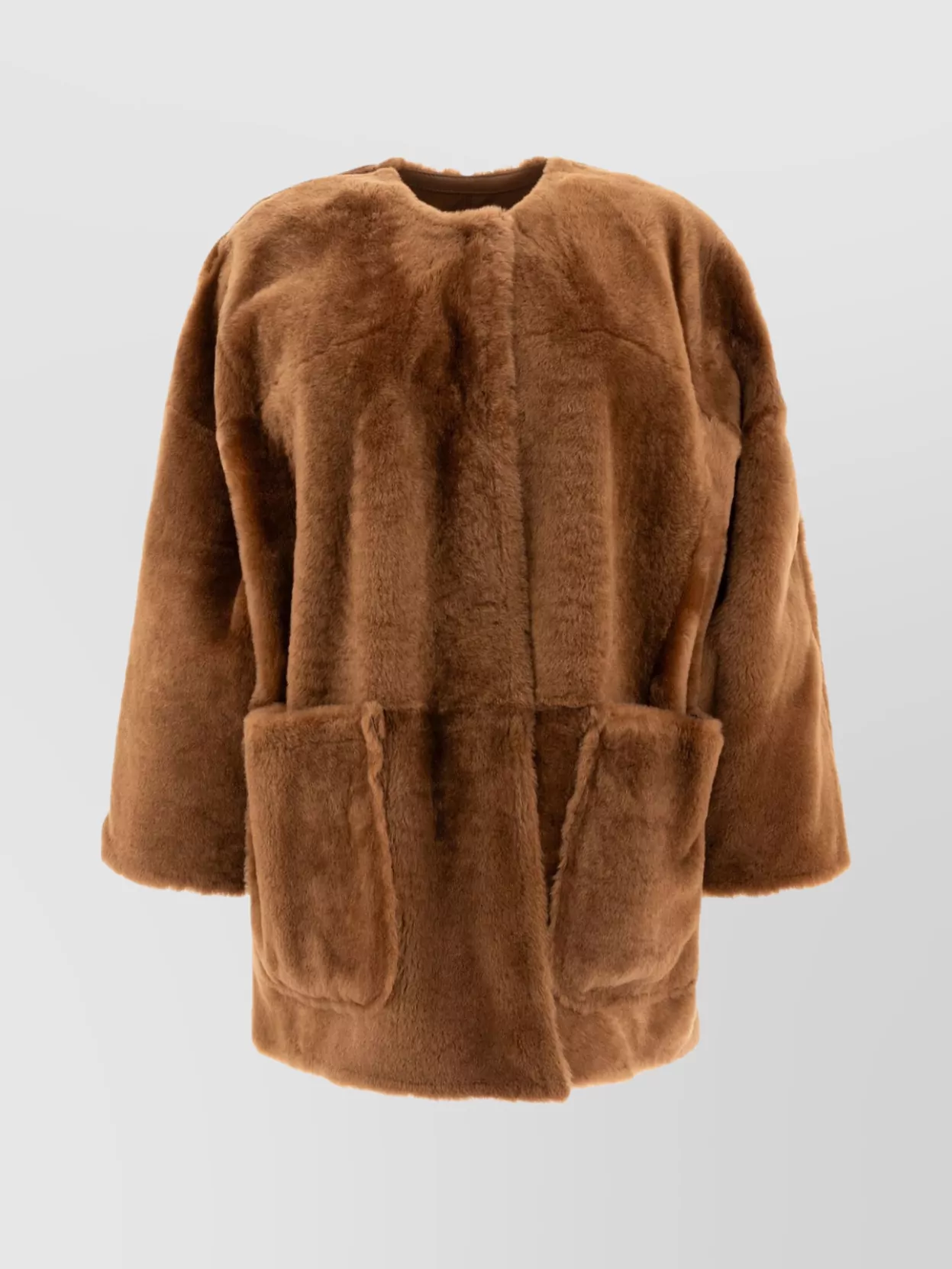 Beach Tibi Orange Faux Fur Coat Max Mara Reversible Shearling Coat