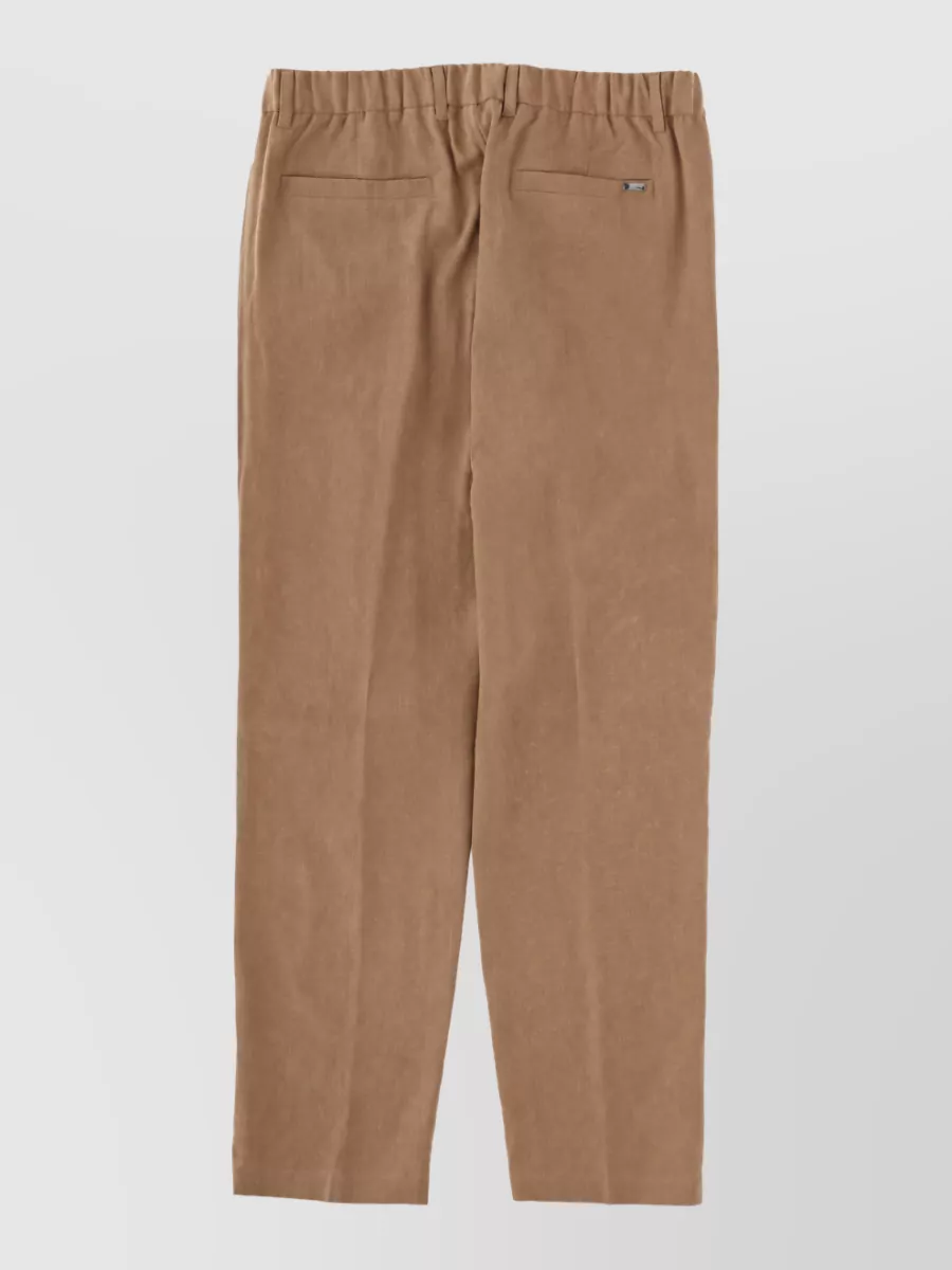 Herno Linen Straight-Leg Tailored Trousers