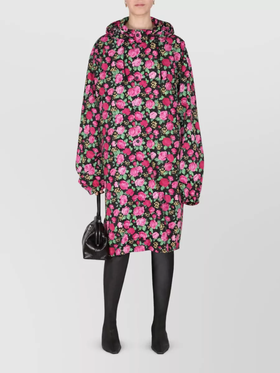 Balenciaga floral-print fitted jacket