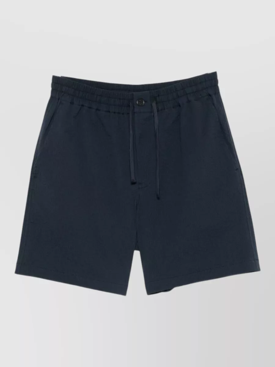Maison Kitsuné cotton seersucker relaxed-fit shorts