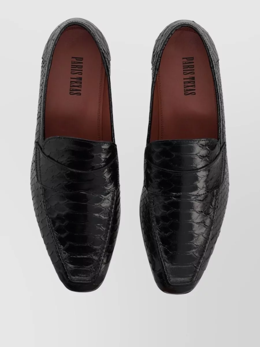 Paris Texas Vincent Leather Sole Square Toe Loafers