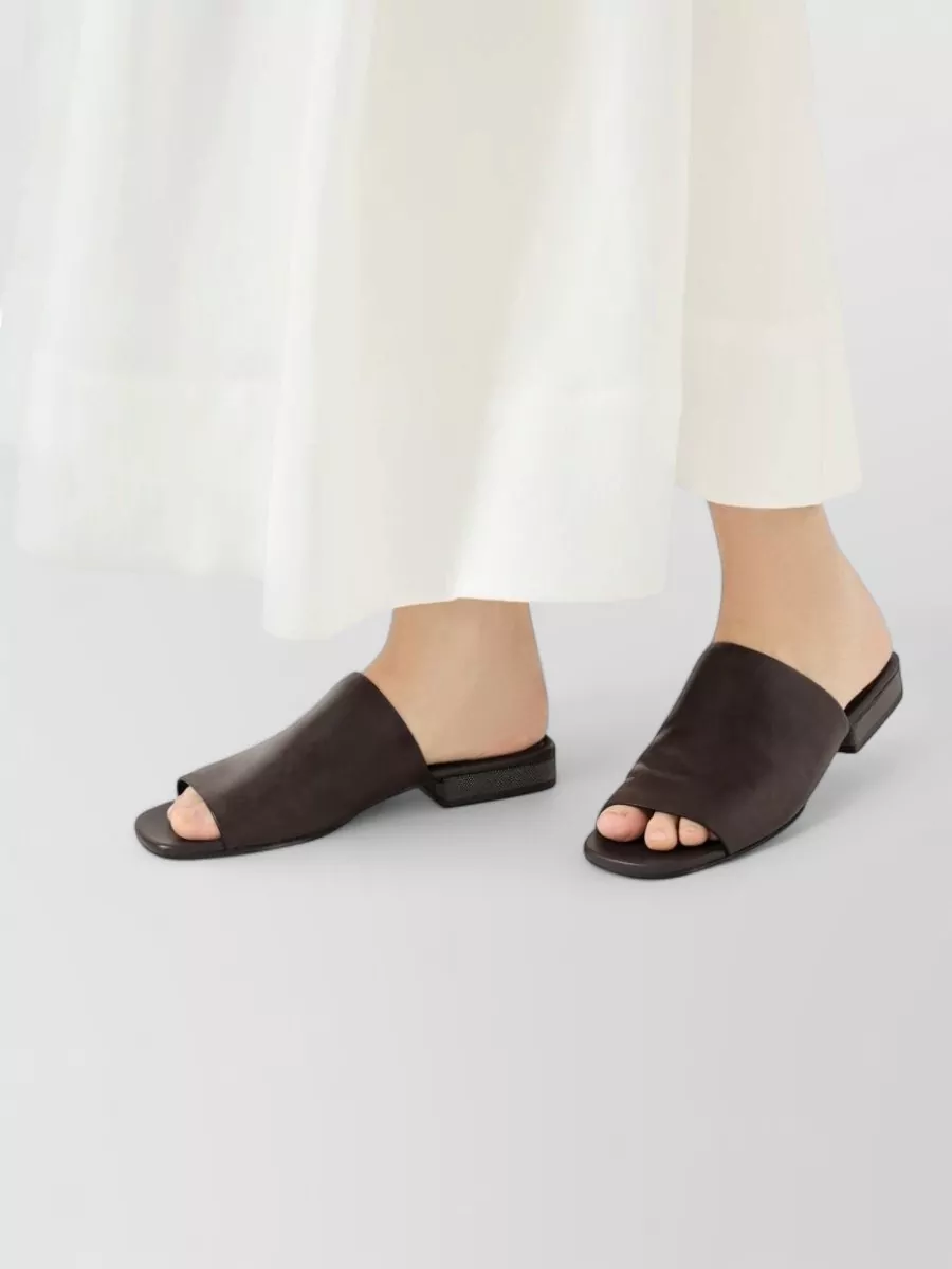 Brunello Cucinelli Leather Embellished Sandals