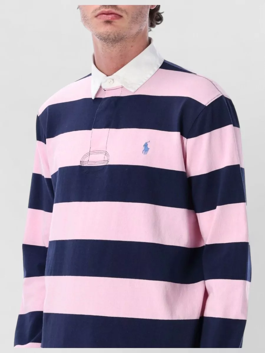 Polo Ralph Lauren Striped Cotton Long-Sleeve Polo Shirt