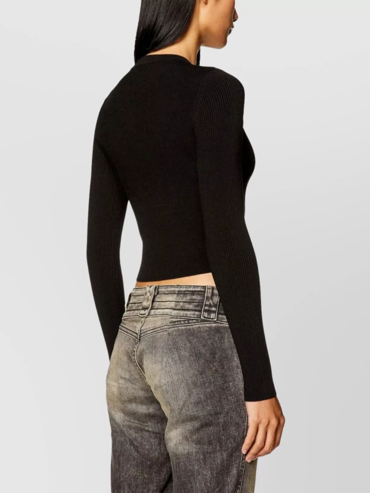 Diesel Valary Ribbed Crop Top